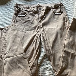 Khaki skinny jeans